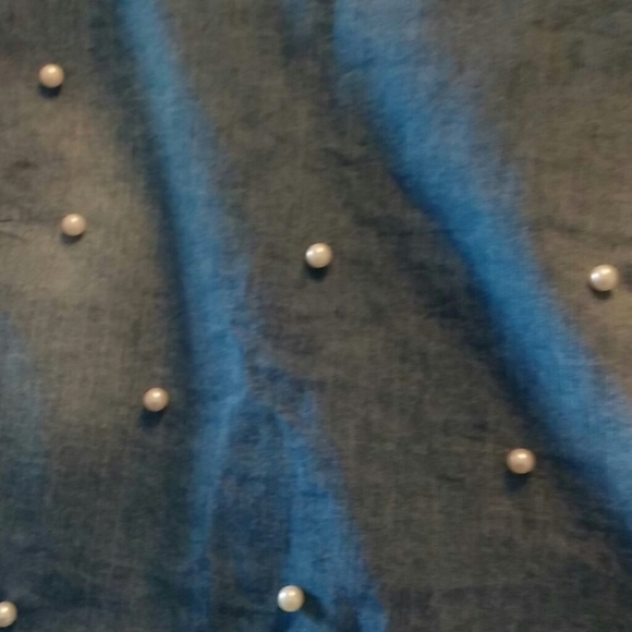 EREN Jean Top with pearly and lace - Picture 3 of 5